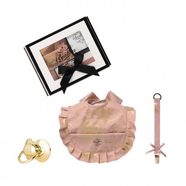 presentset Gyllene junior polyester rosa/guld 3-delat