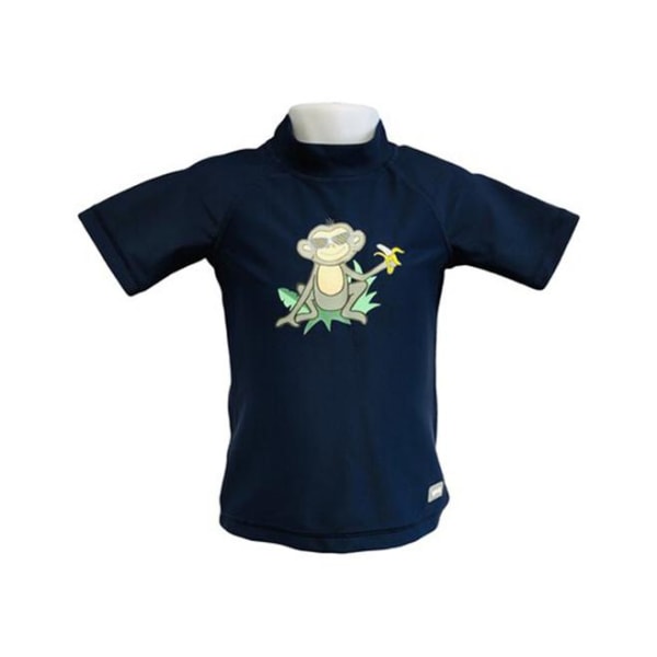 skjorta Utslag kortärmad junior djungel marinblå 130 cm