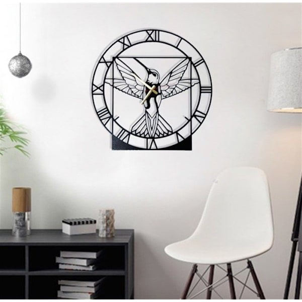 Dekory Vitruvian Bird Väggklocka Metall 90 cm