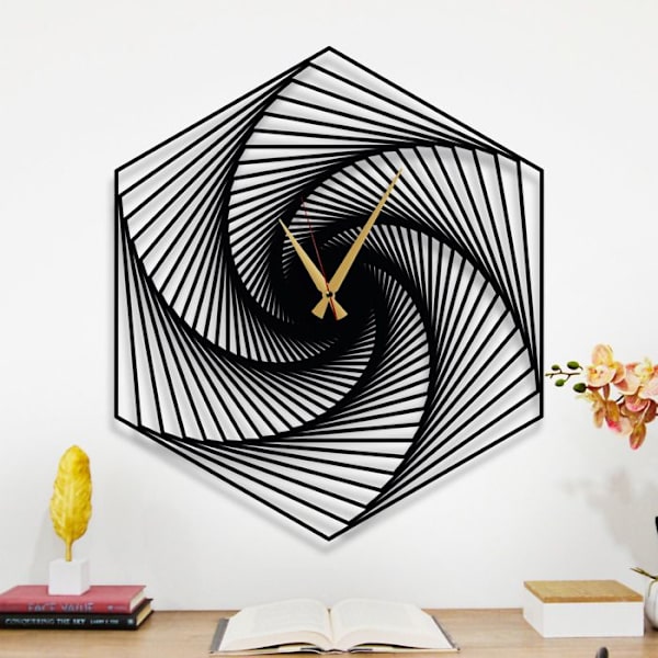 Dekory Spiral Hexagon Väggklocka 60 cm