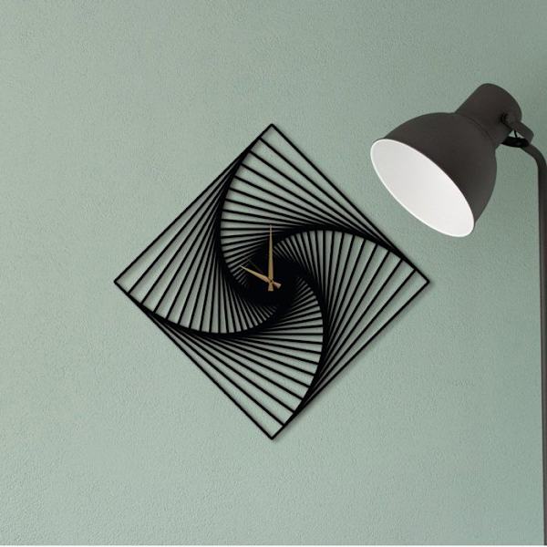 Dekory Rektangulär Spiral Väggklocka 35 cm