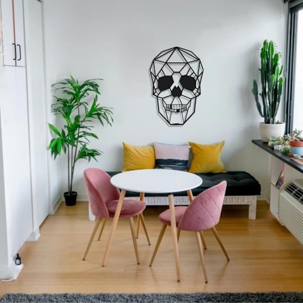 Metal Skull Väggdekoration, Metal Skull Wall Art, Modern Decoration Wall Art Skull 34 x 49 cm