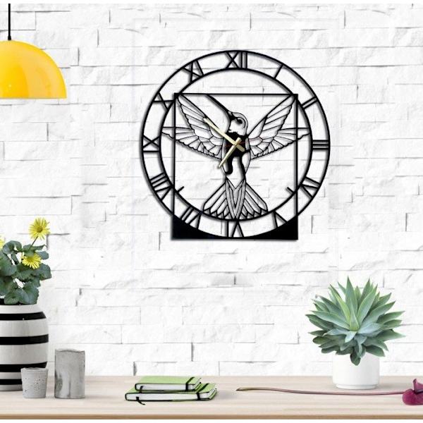 Dekory Vitruvian Bird Väggklocka Metall 90 cm