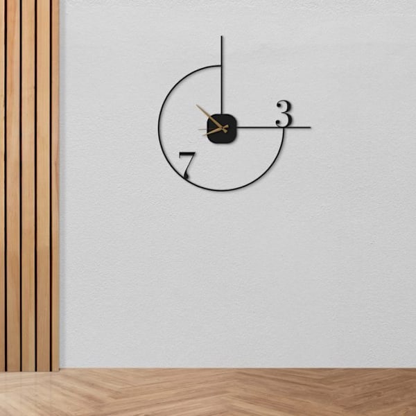 Dekory Minimalistisk Halvcirkel Väggklocka Storsäljare 120 cm