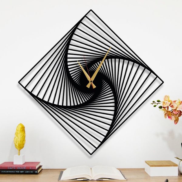 Dekory Rektangulär Spiral Väggklocka 35 cm