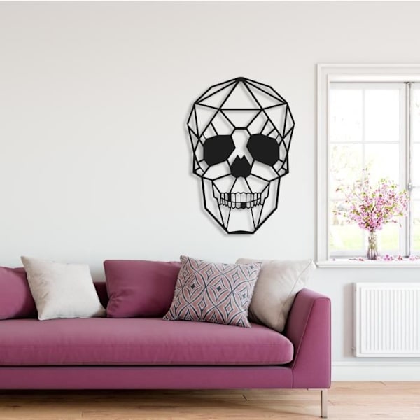 Metal Skull Väggdekoration, Metal Skull Wall Art, Modern Decoration Wall Art Skull 34 x 49 cm