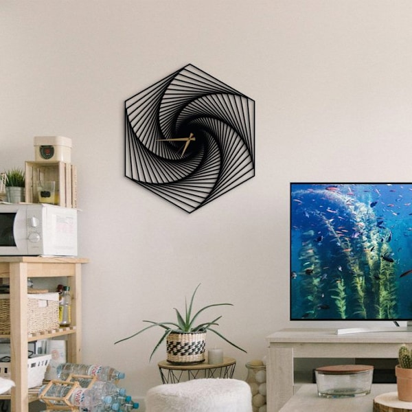Dekory Spiral Hexagon Väggklocka 35 cm