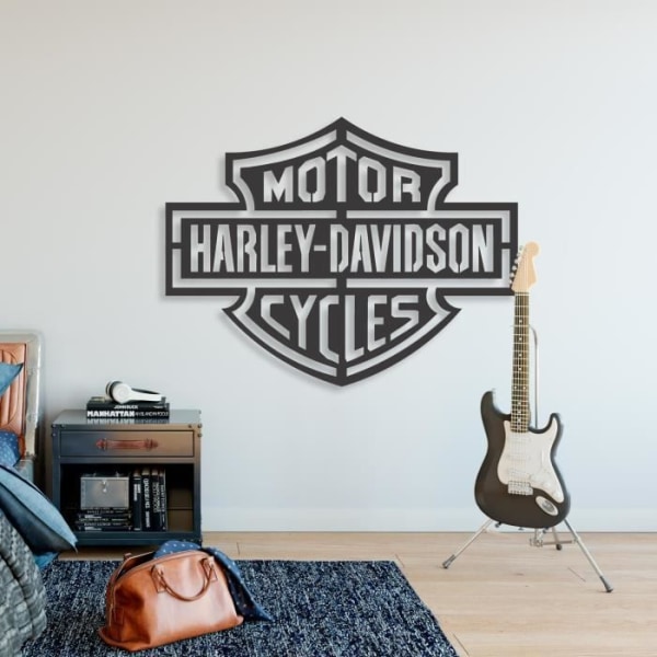 Harley Davidson metallväggdekor, Harley väggkonst, Harley Davidson garagedekor, metallsköld 35 x 27 cm