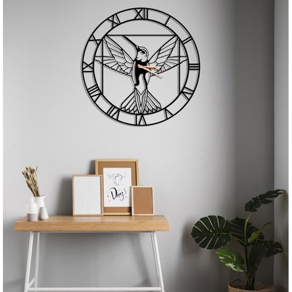 Dekory Vitruvian Bird Väggklocka Metall 35 cm