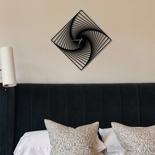 Dekory Rektangulär Spiral Väggklocka 35 cm
