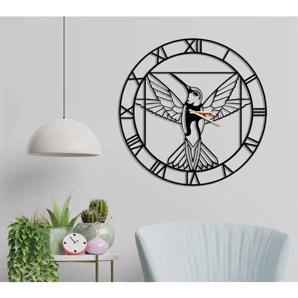 Dekory Vitruvian Bird Väggklocka Metall 35 cm