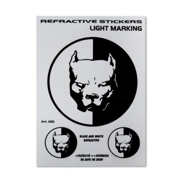Autoklistermærke - 3M - Pitbull Hund - Reflekterende - 10 x 12 cm - Holdbar