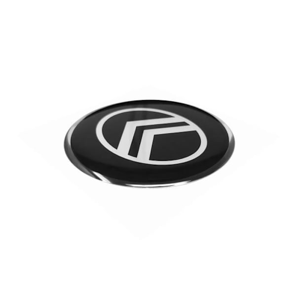 Citroen 3D New Logo mærkat, sort, 52 mm