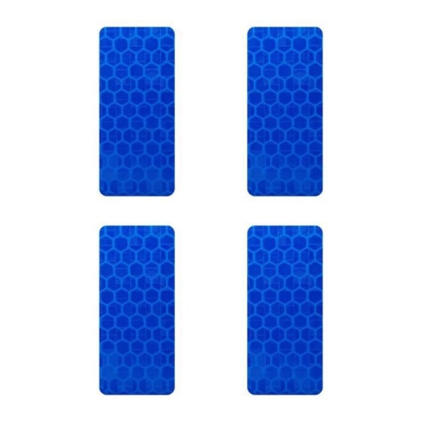 Blå rektangelbrytande klistermärken, 50 x 25 mm, 4 stycken