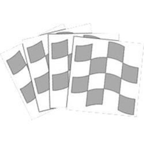 Silver Checkerboard Modular Kit Sticker, 4 stykker, 25 x 23 cm