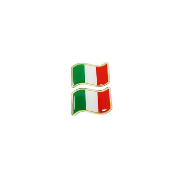 3D-klistermärke Wave Italien Flagga, set om 2