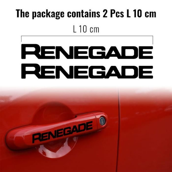 Autocollants - Jeep - Renegade - Sort - 10 cm - 2 Stykker