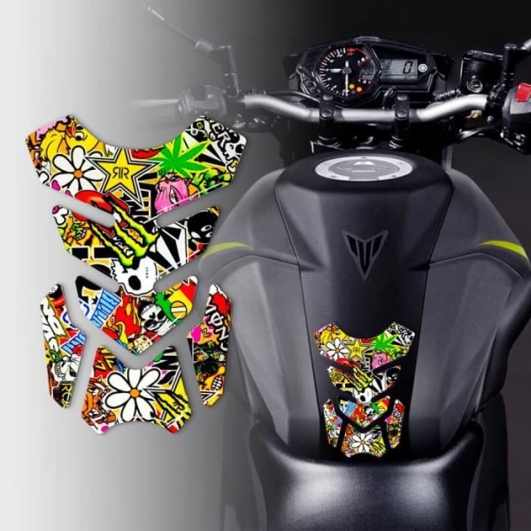 Motorcykel Tank Protectors Sticker Sticker Bomb Universal