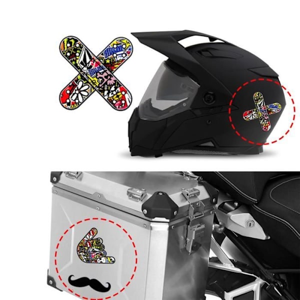 Autocollant - Sticker Bomb - 10 x 12 cm - Sort - Høj kvalitet - Modstandsdygtig og holdbar