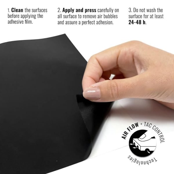 Självhäftande omslagsfilm - Easy Wrap - Opak Black - 25 x 35 cm - Reptålig - Lätt att applicera