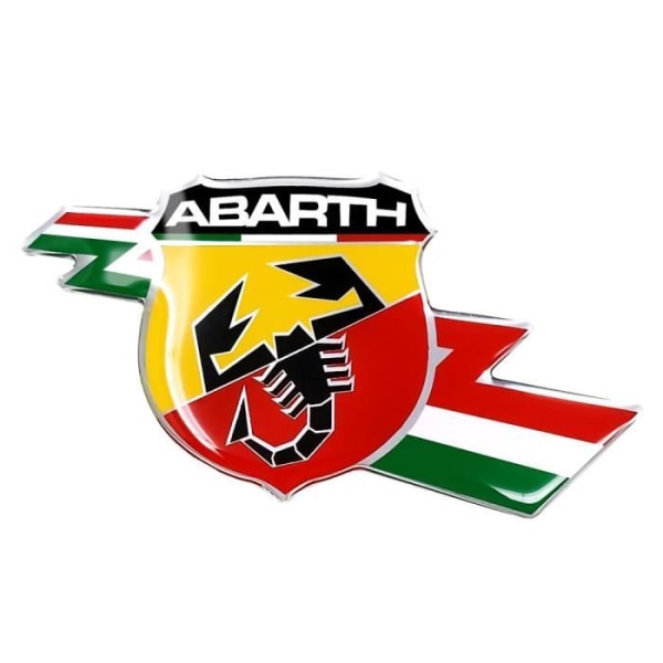 3D Abarth Official Lightning Badge-dekal, 50 mm