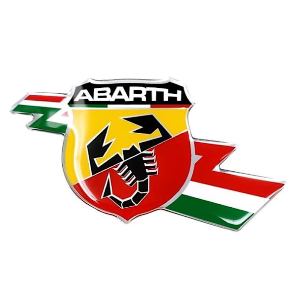 3D-dekal - Abarth - Lightning Badge - 50 mm - Flexibel - UV-beständig