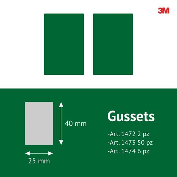 3M A.P.T. dubbelsidiga tejpplattor 1500, 25 x 40 mm, 50 Styck