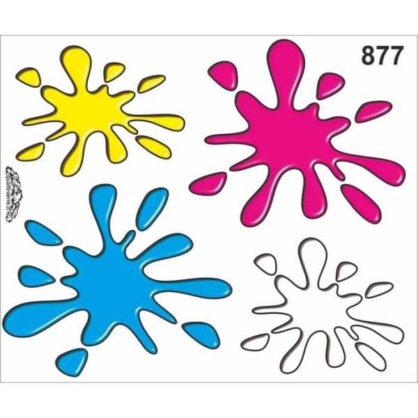 Klistermärke Splash Color Spots Klistermärke, 14 x 16 cm