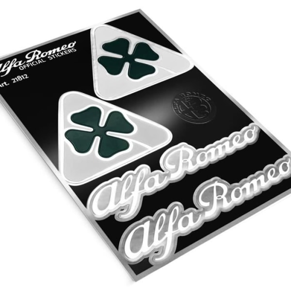 Klistermærker - Alfa Romeo - Quadrifoglio Verde - 2 stk - 94 x 131 mm - Brug til biler
