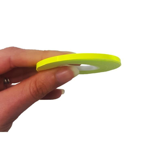 Självhäftande remsor - Ej specificerat - Neongul - 3,5 mm x 10 mt - Vinyl - Multifunktionell Fluorescerande gul