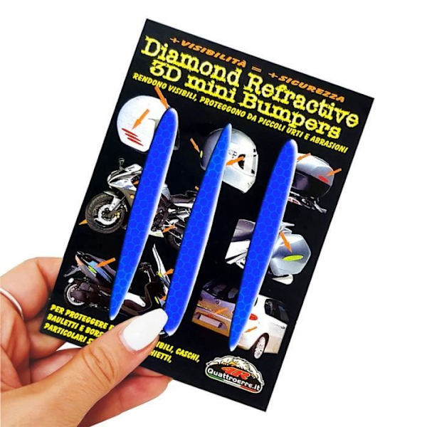 3D Refractive Stickers - Ikke specificeret - Blå pile - 12 x 105 mm - 3 stykker - Øget sikkerhed
