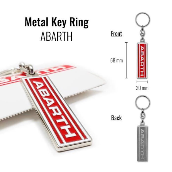 Abarth officiella skriftliga metall nyckelring