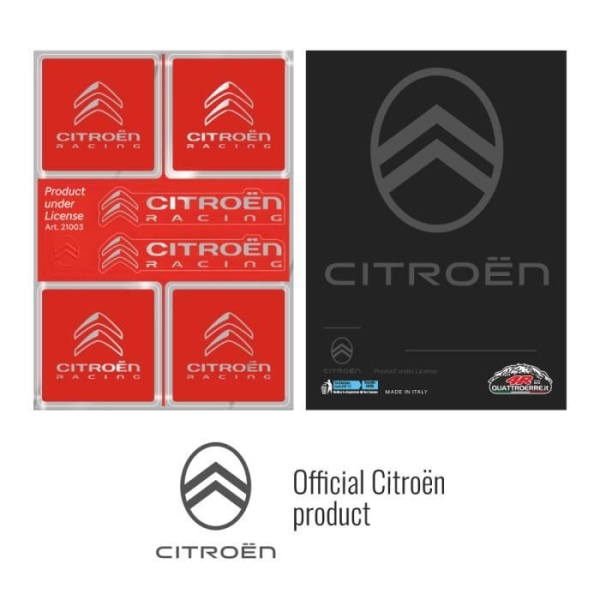 Adesivi Citroen Racing Ufficiali 6 Loghi, Rosso