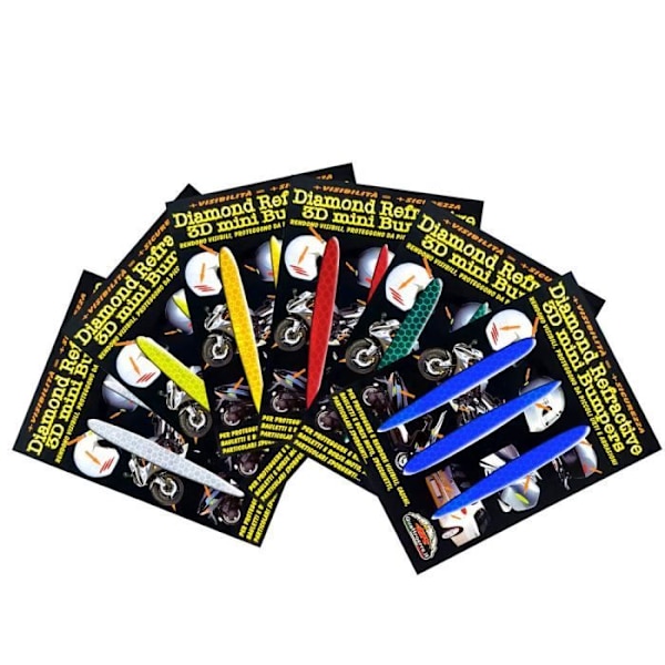3D Refractive Stickers - Ikke specificeret - Blå pile - 12 x 105 mm - 3 stykker - Øget sikkerhed