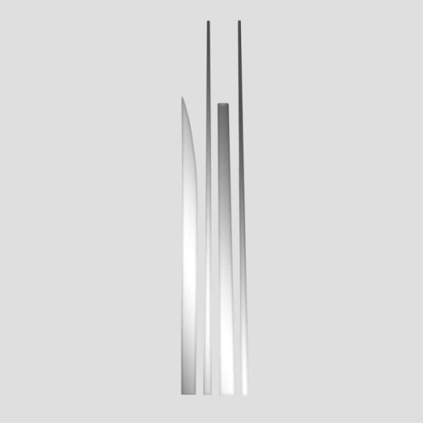 Universal Sports Profiles - Ikke specificeret - 180 cm - Krom - Kofanger beskyttelse - Elegant design Krom