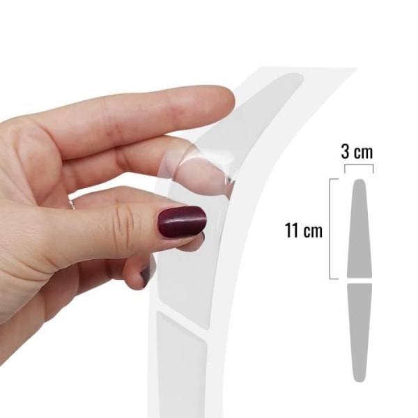 Skyddande klisterprofiler - Ej specificerat - 2 delar - Transparent - 11,4 x 3 cm - Stötresistent Supertransparent