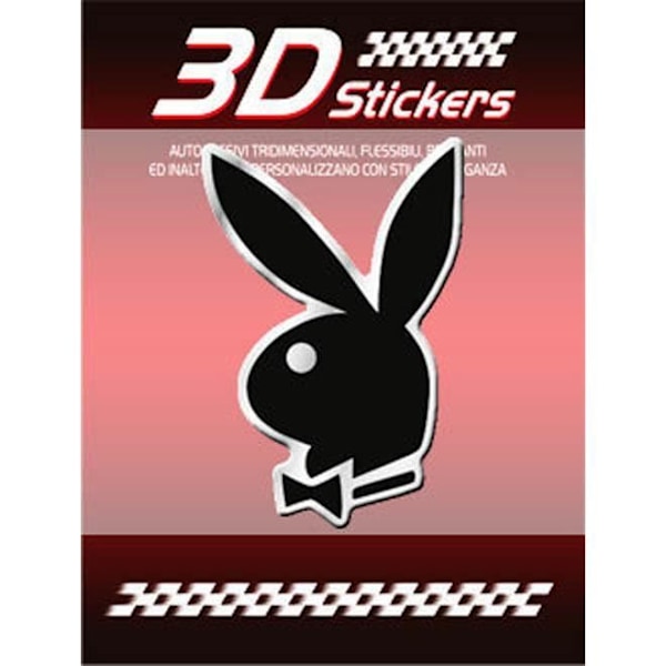 3D Rabbit Sticker 58 x 40 mm Lysande