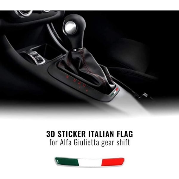 Autocollanter - Alfa - Giulietta - Italiensk Flag - 2 Stykker - 49 x 8 mm