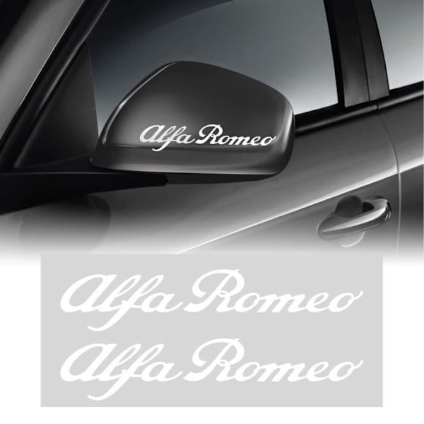 Autocollants - Alfa Romeo - Rétroviseurs/Poignées - Hvid - 10 cm - 2 Stykker