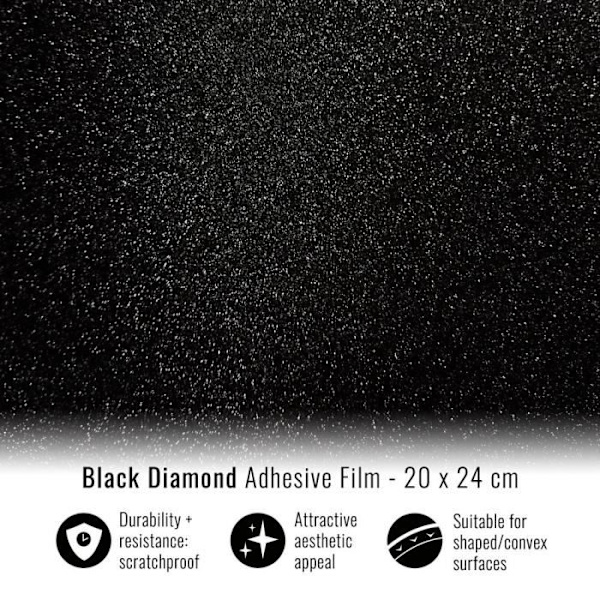 Film Adhésif Inpakning - Ej specificerad - Svart Diamant - 20 x 24 cm - Motståndskraftig - Lätt att applicera