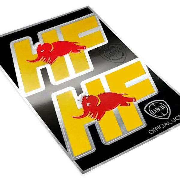 Lancia Official HF Stickers, 2 Logo, Bord 94 x 131 mm