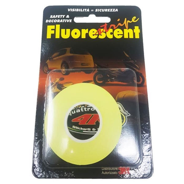 Självhäftande remsor - Ej specificerat - Neongul - 3,5 mm x 10 mt - Vinyl - Multifunktionell Fluorescerande gul