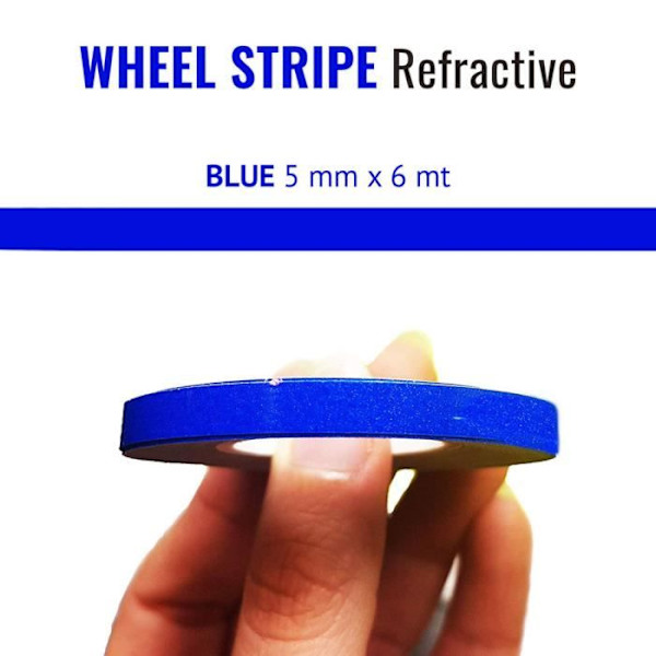 Faktarband - Ej specificerat - Motorcykelhjul - Reflekterande - Vit - 5 mm x 6 mt