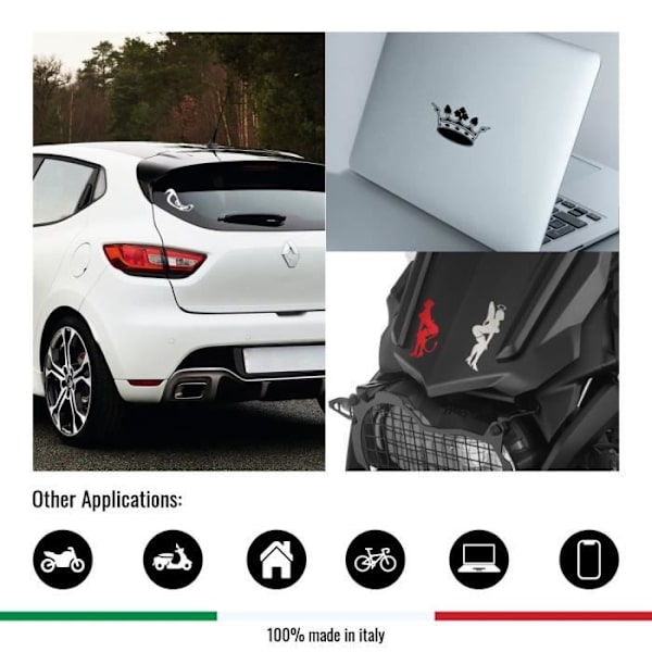Autocollant - Fast & Furious - Sticker - 100 x 120 mm - Modstandsdygtig - Forudskåret Silver