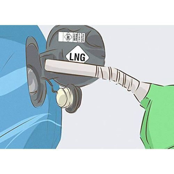 Klistremerke - Ikke spesifisert - LNG drivstoffkode - 6,5 x 7,5 cm - Slitesterk - I samsvar med EU