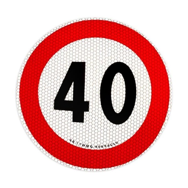 EU-godkänd Speed Limit Sticker, 40 km/h