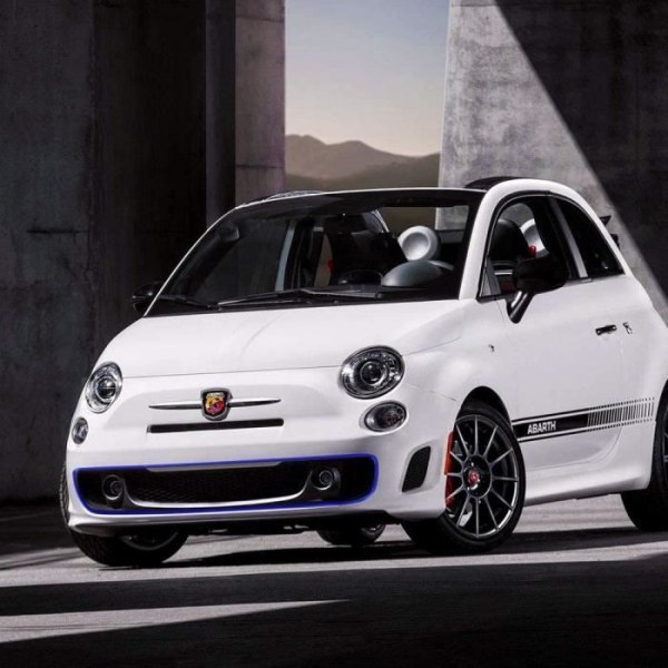 Självhäftande profil - Fiat - 500 Abarth - Blå - 3 mm x 300 cm - 1 rengöringsduk