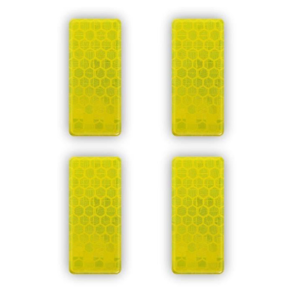 3D Refraktive Klistermærker - Diamond Grade - Gul - 50 x 25 mm - 4 Stykker - Øget sikkerhed