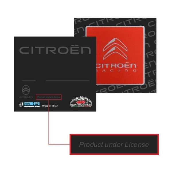 Officiell Citroën Racing-märke, röd, 60 mm