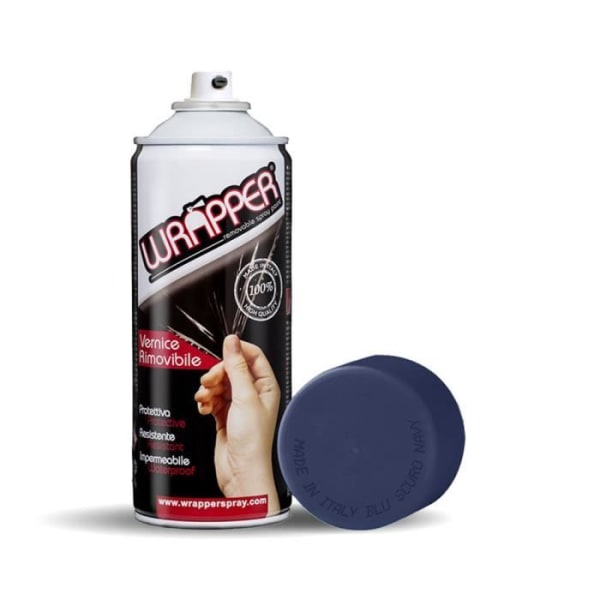 Avtagbar aerosolfärg - Wrapper - Mörkblå - Vattentålig - Lätt skydd - Avtagbar film
